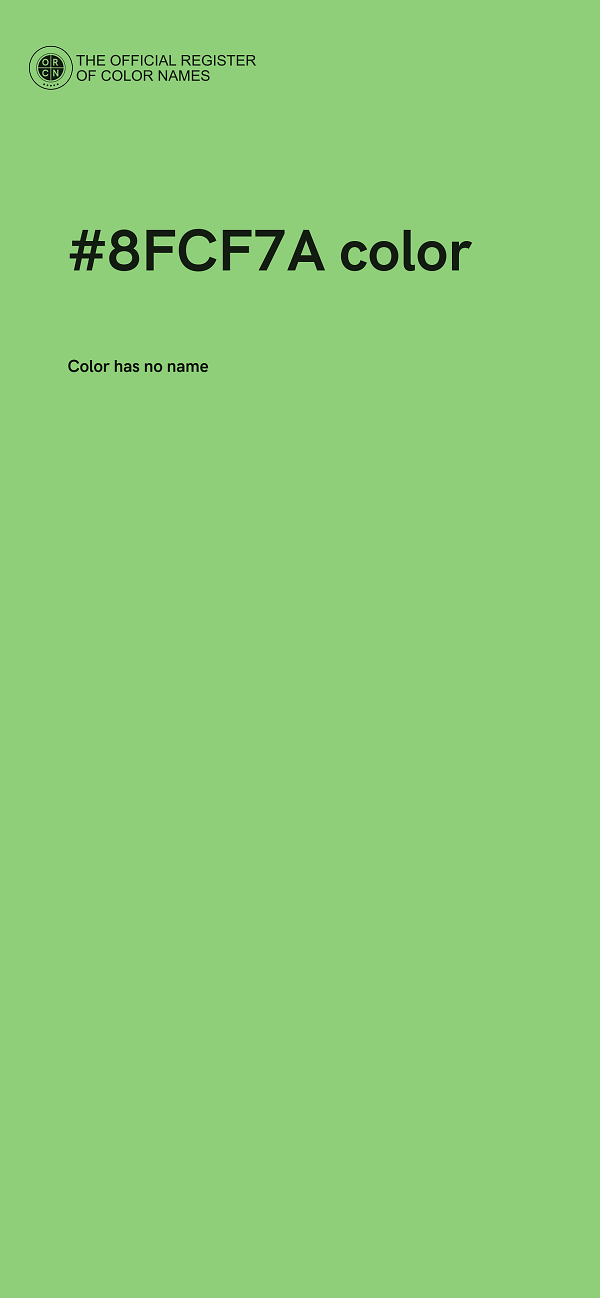 #8FCF7A color image