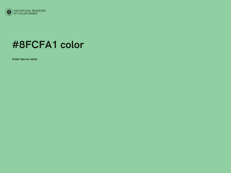 #8FCFA1 color image