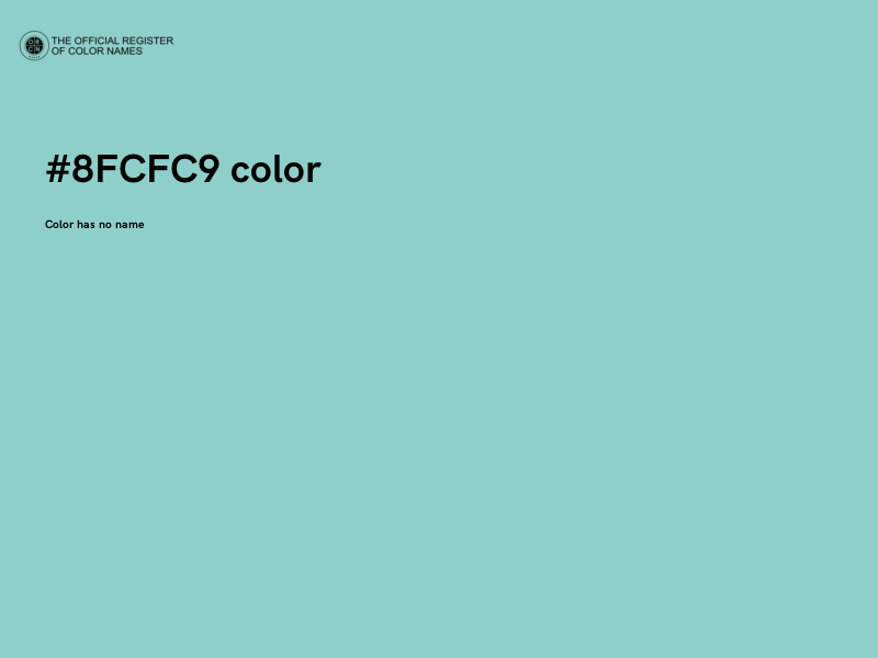 #8FCFC9 color image