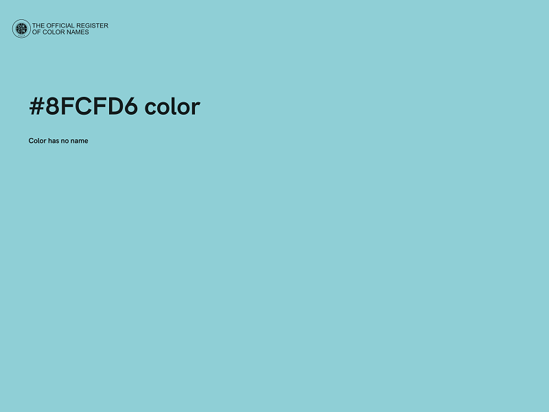 #8FCFD6 color image