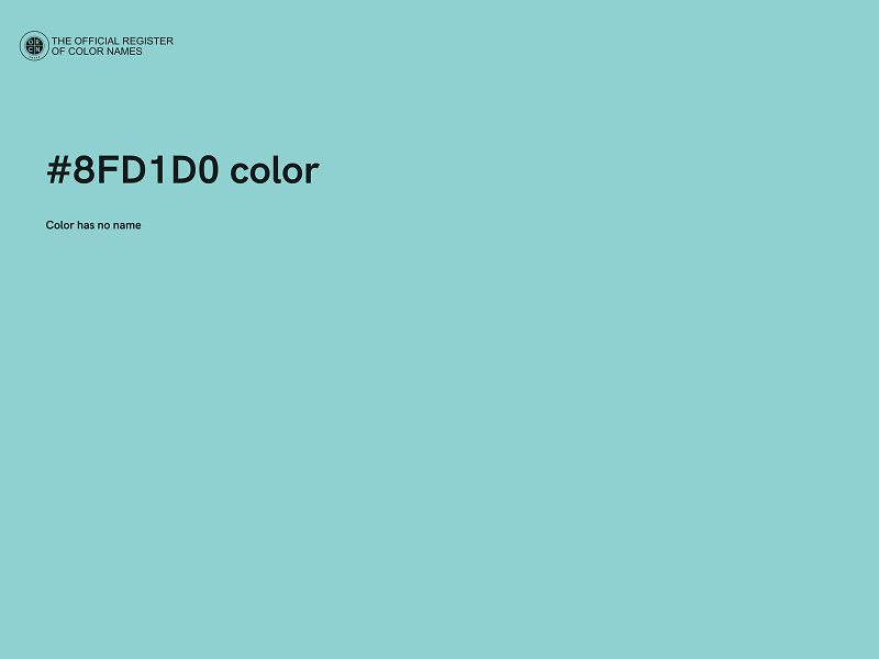 #8FD1D0 color image