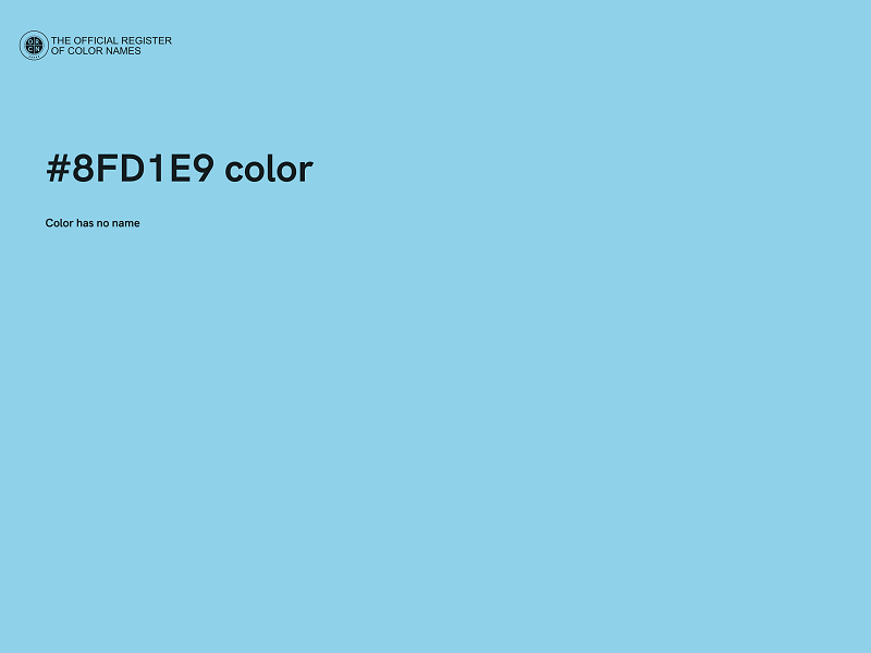 #8FD1E9 color image