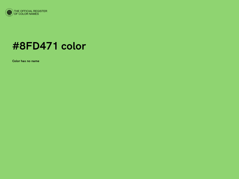 #8FD471 color image