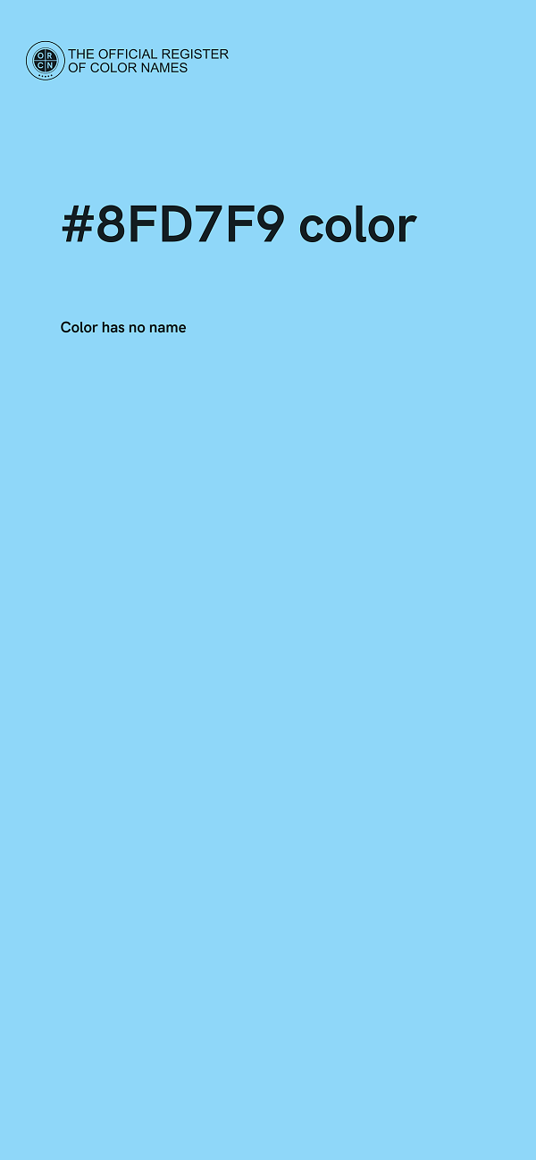 #8FD7F9 color image