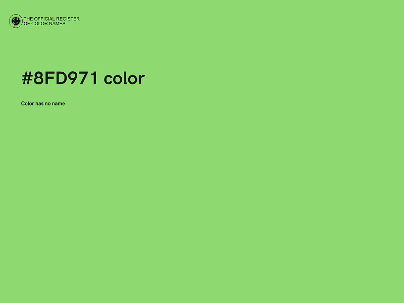#8FD971 color image