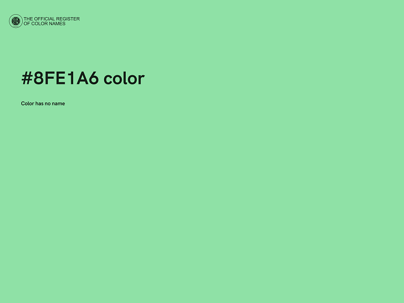 #8FE1A6 color image