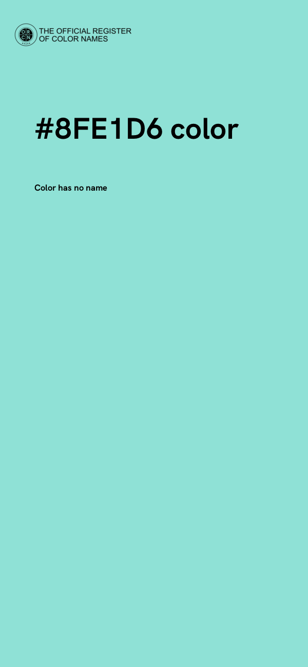#8FE1D6 color image
