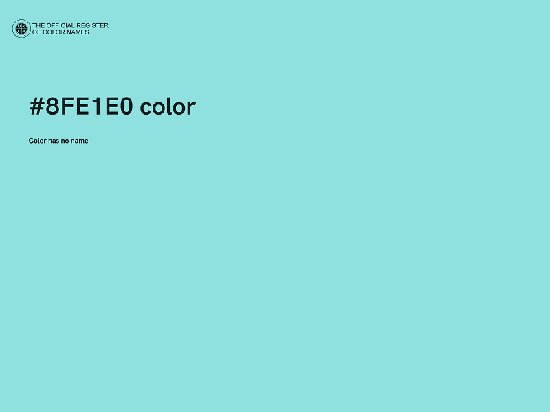 #8FE1E0 color image