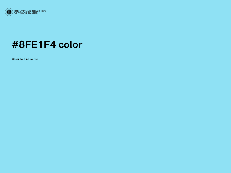 #8FE1F4 color image