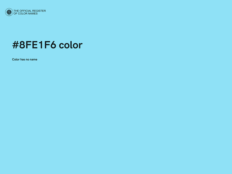 #8FE1F6 color image