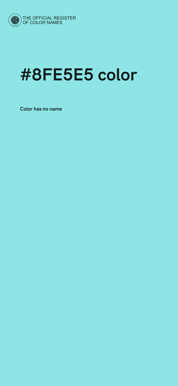 #8FE5E5 color image