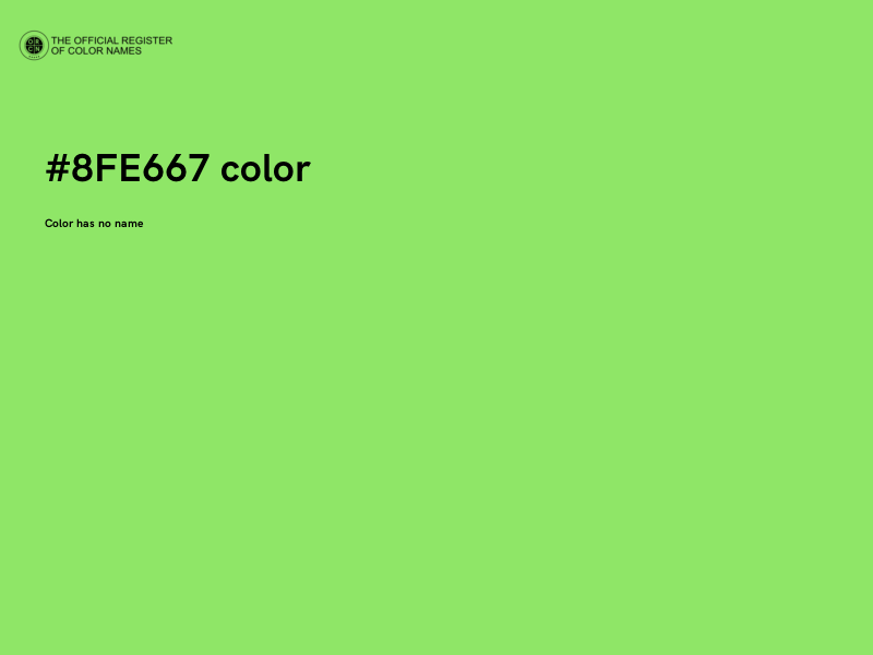 #8FE667 color image