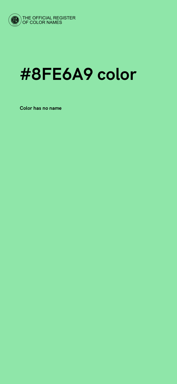 #8FE6A9 color image