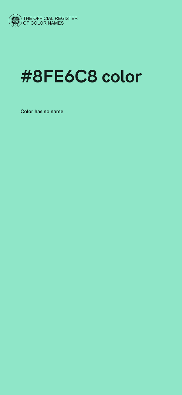 #8FE6C8 color image