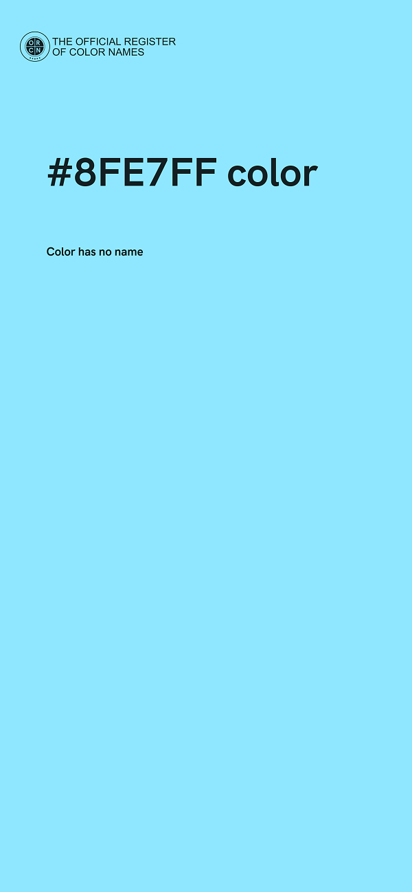 #8FE7FF color image