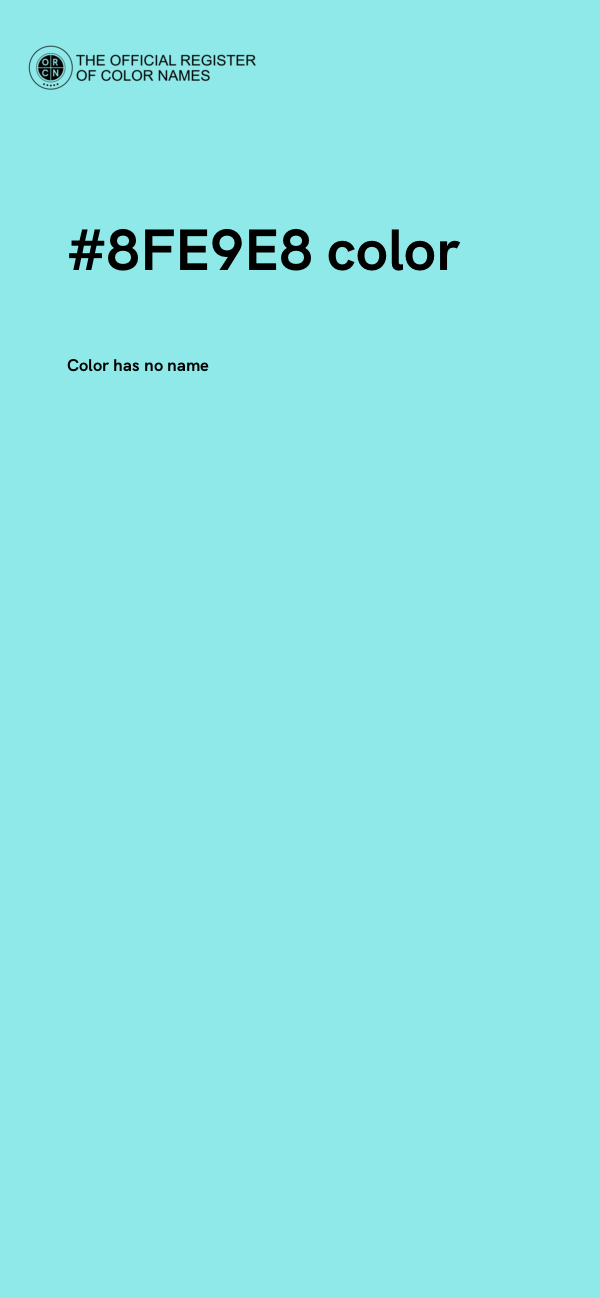 #8FE9E8 color image