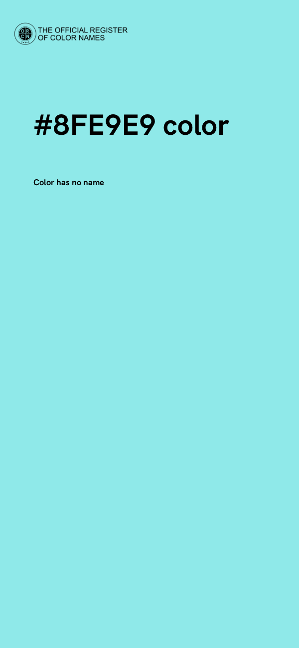 #8FE9E9 color image