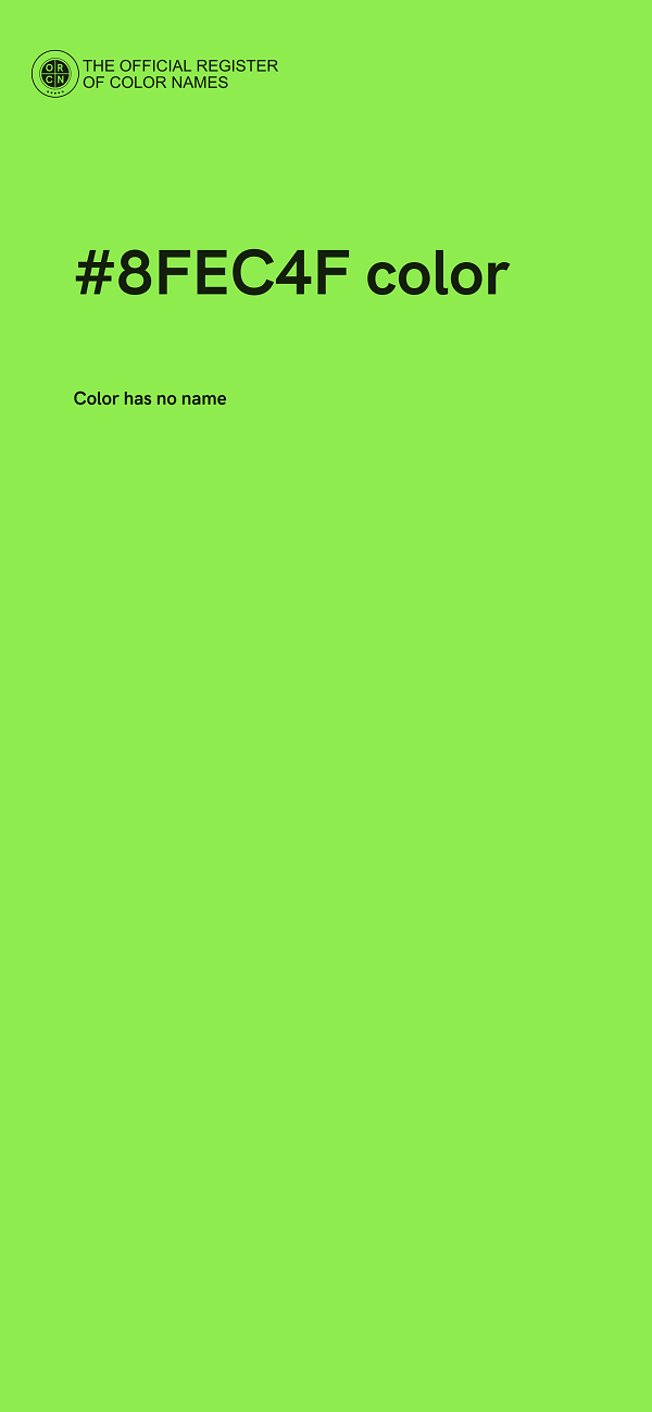 #8FEC4F color image