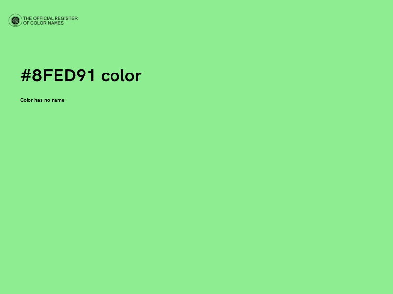 #8FED91 color image