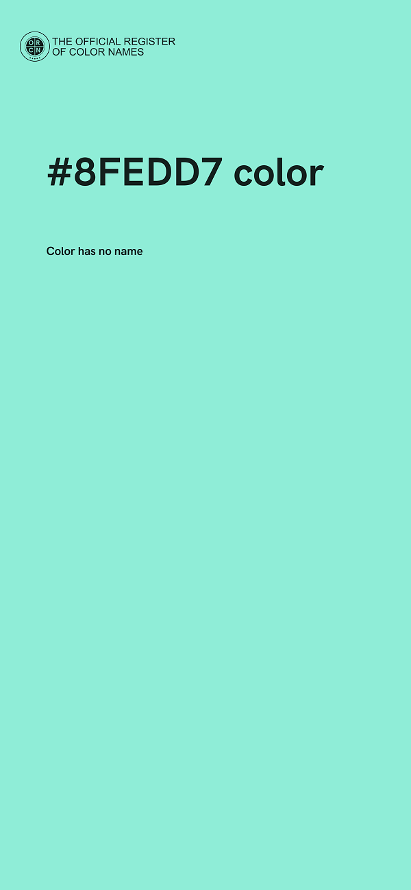 #8FEDD7 color image