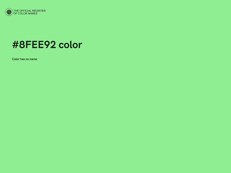 #8FEE92 color image