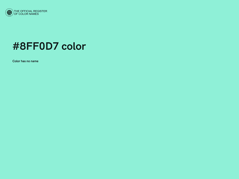 #8FF0D7 color image