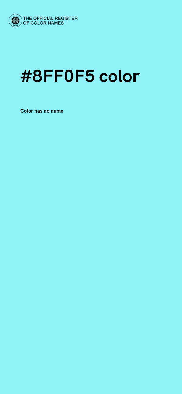 #8FF0F5 color image