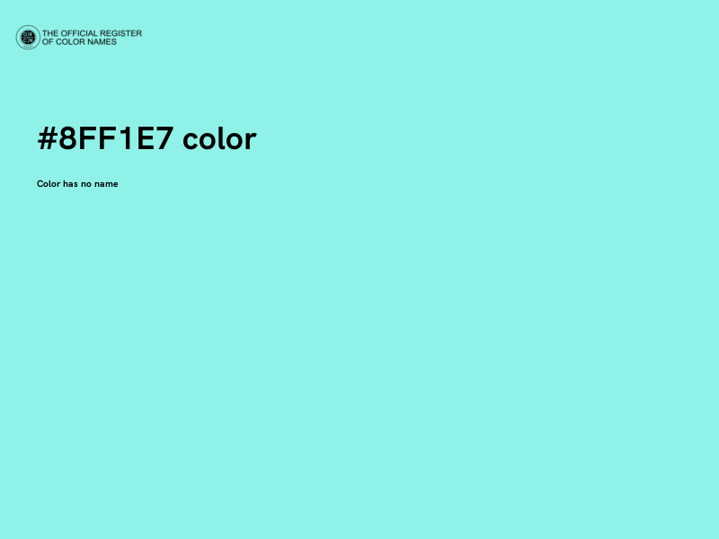 #8FF1E7 color image