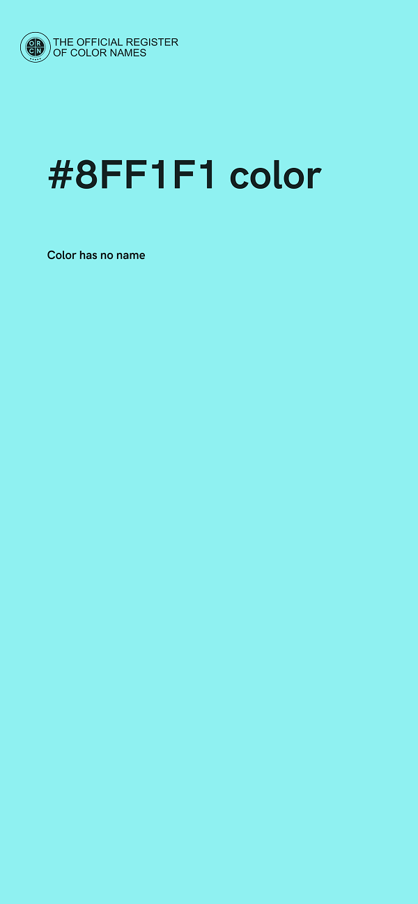 #8FF1F1 color image