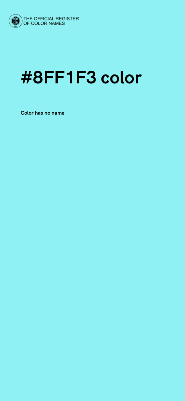 #8FF1F3 color image