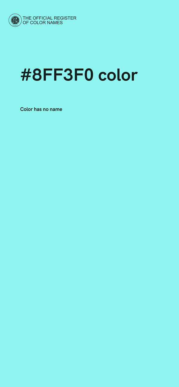 #8FF3F0 color image
