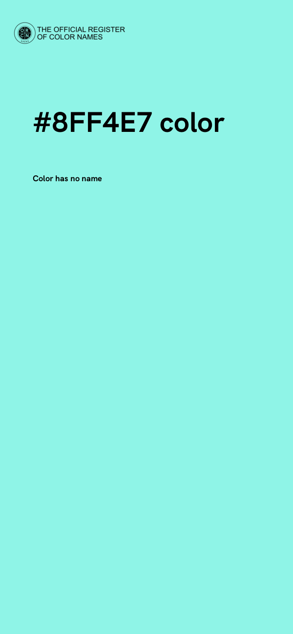 #8FF4E7 color image