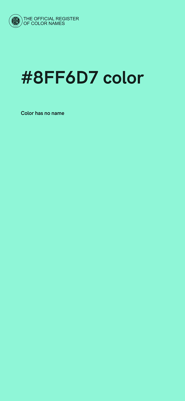 #8FF6D7 color image