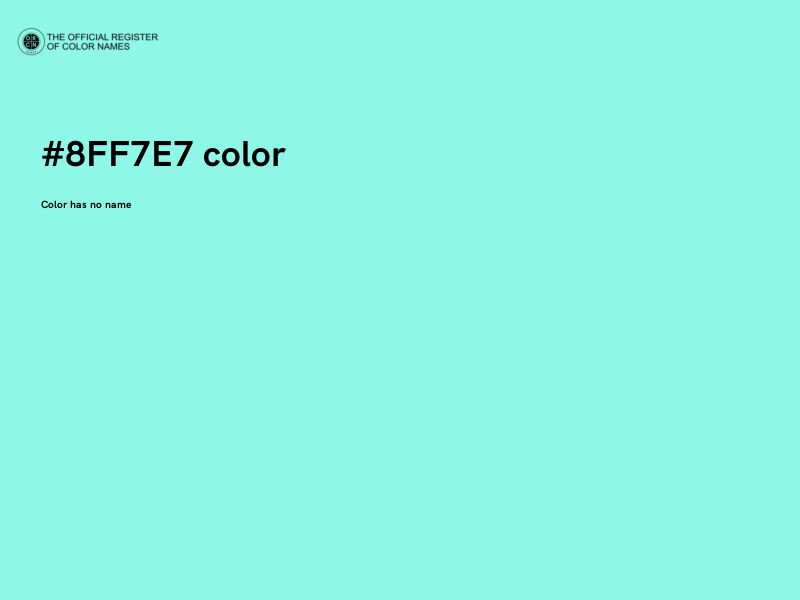 #8FF7E7 color image