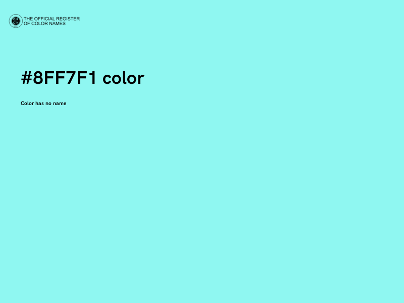#8FF7F1 color image