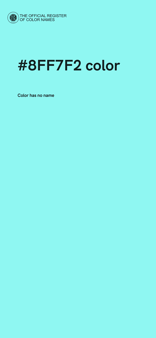 #8FF7F2 color image
