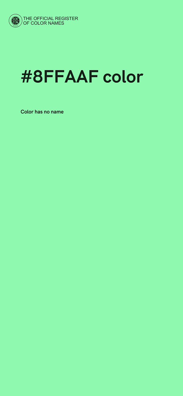 #8FFAAF color image