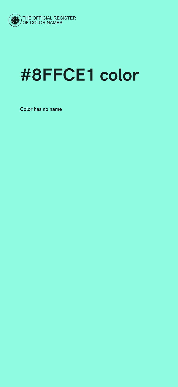 #8FFCE1 color image