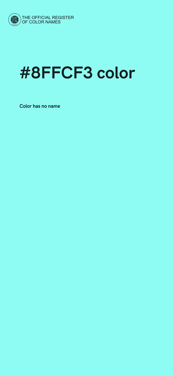 #8FFCF3 color image