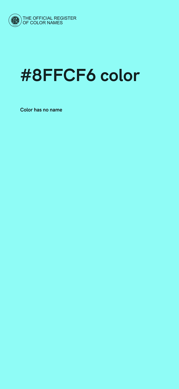 #8FFCF6 color image