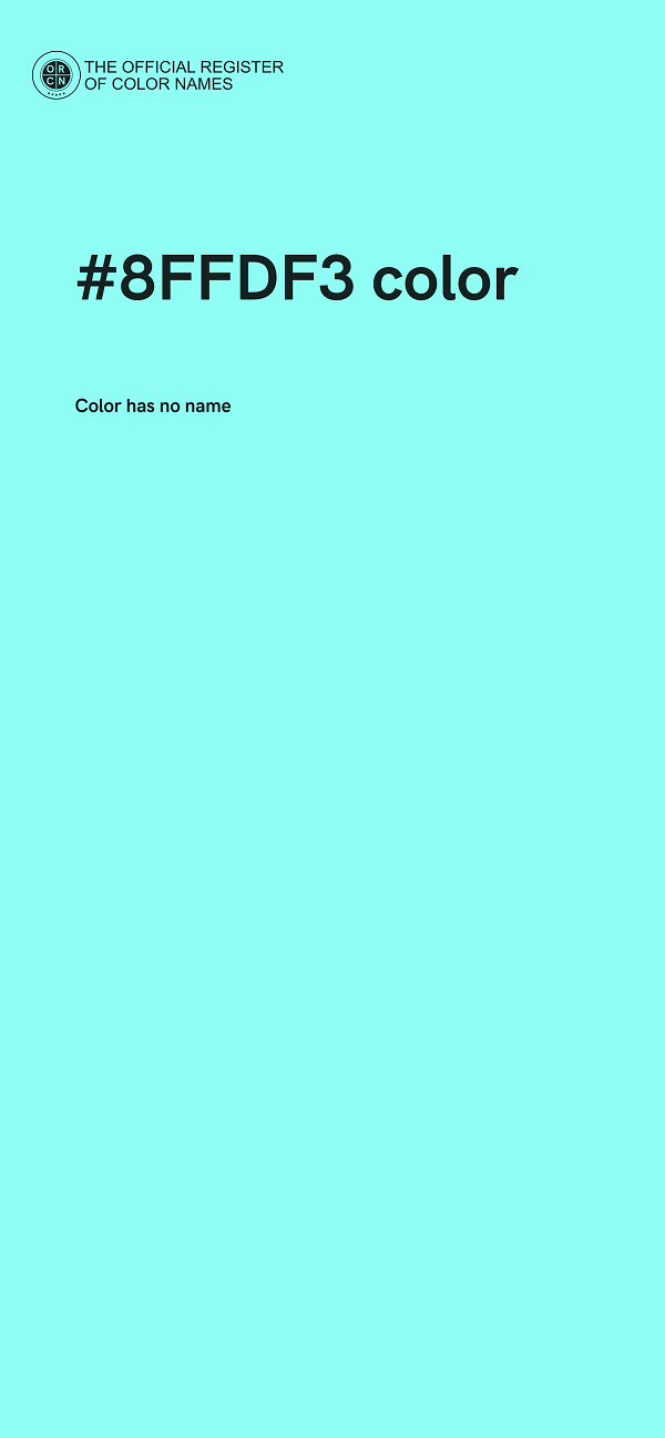 #8FFDF3 color image