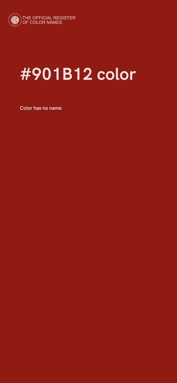#901B12 color image