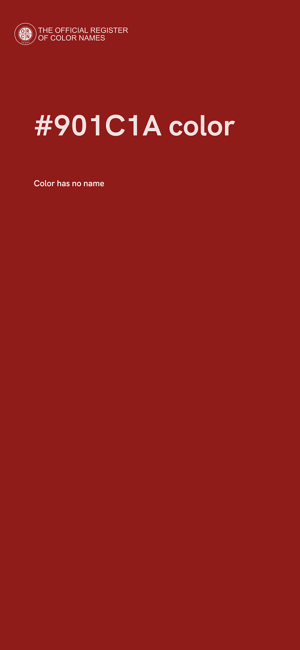 #901C1A color image