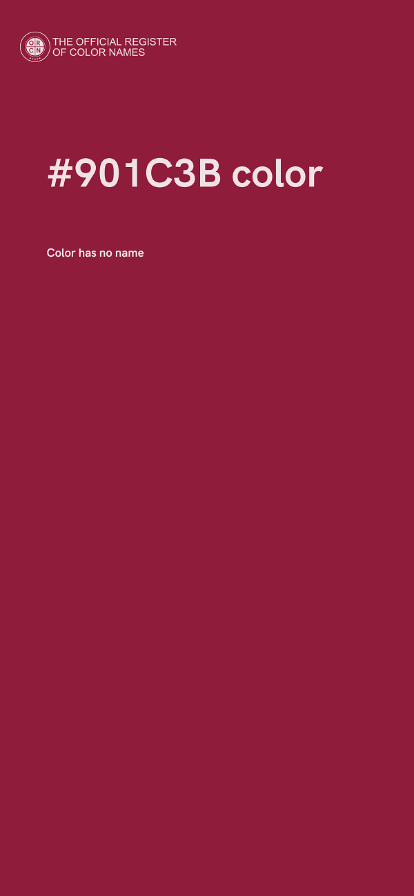 #901C3B color image