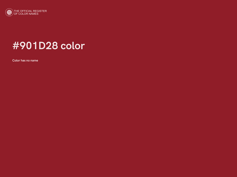 #901D28 color image