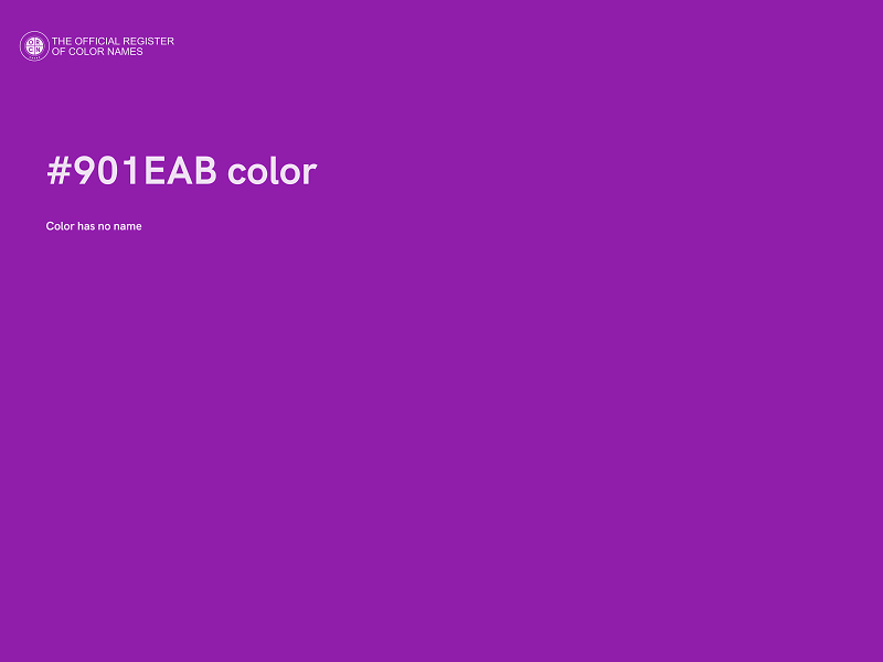 #901EAB color image