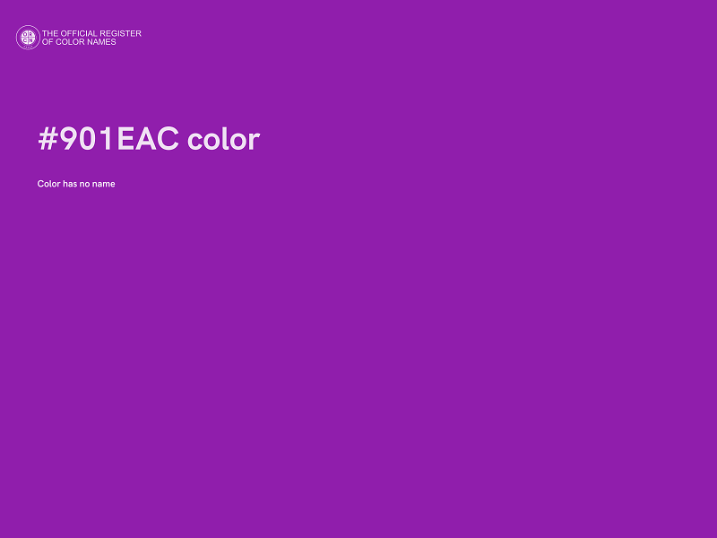 #901EAC color image