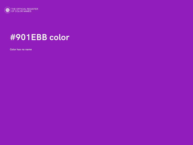 #901EBB color image