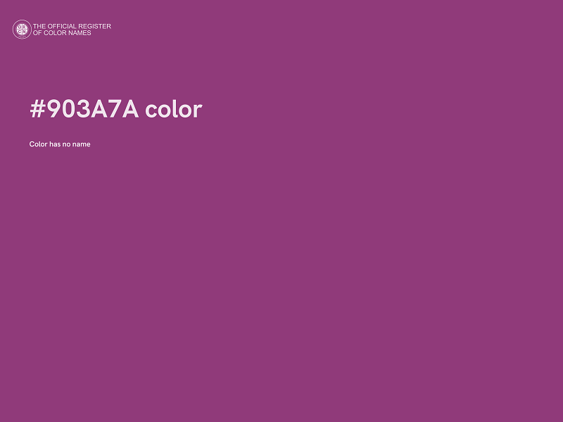 #903A7A color image