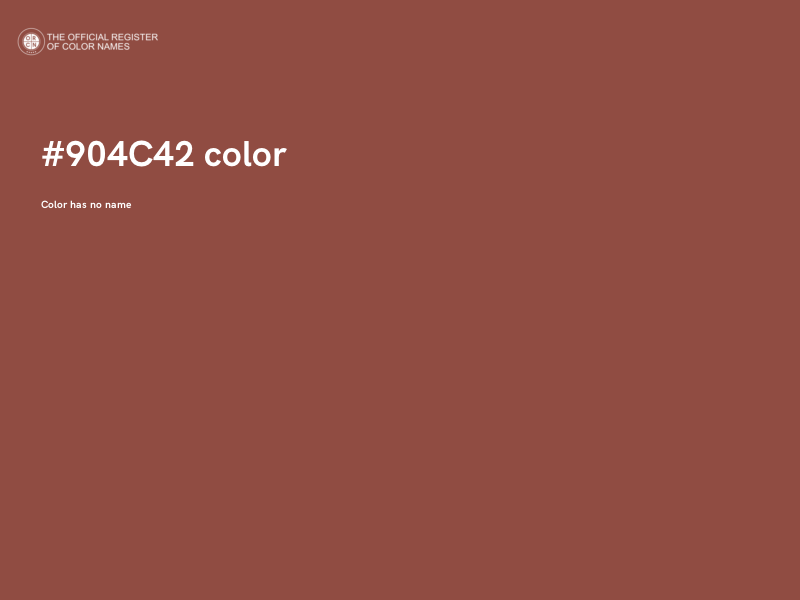#904C42 color image
